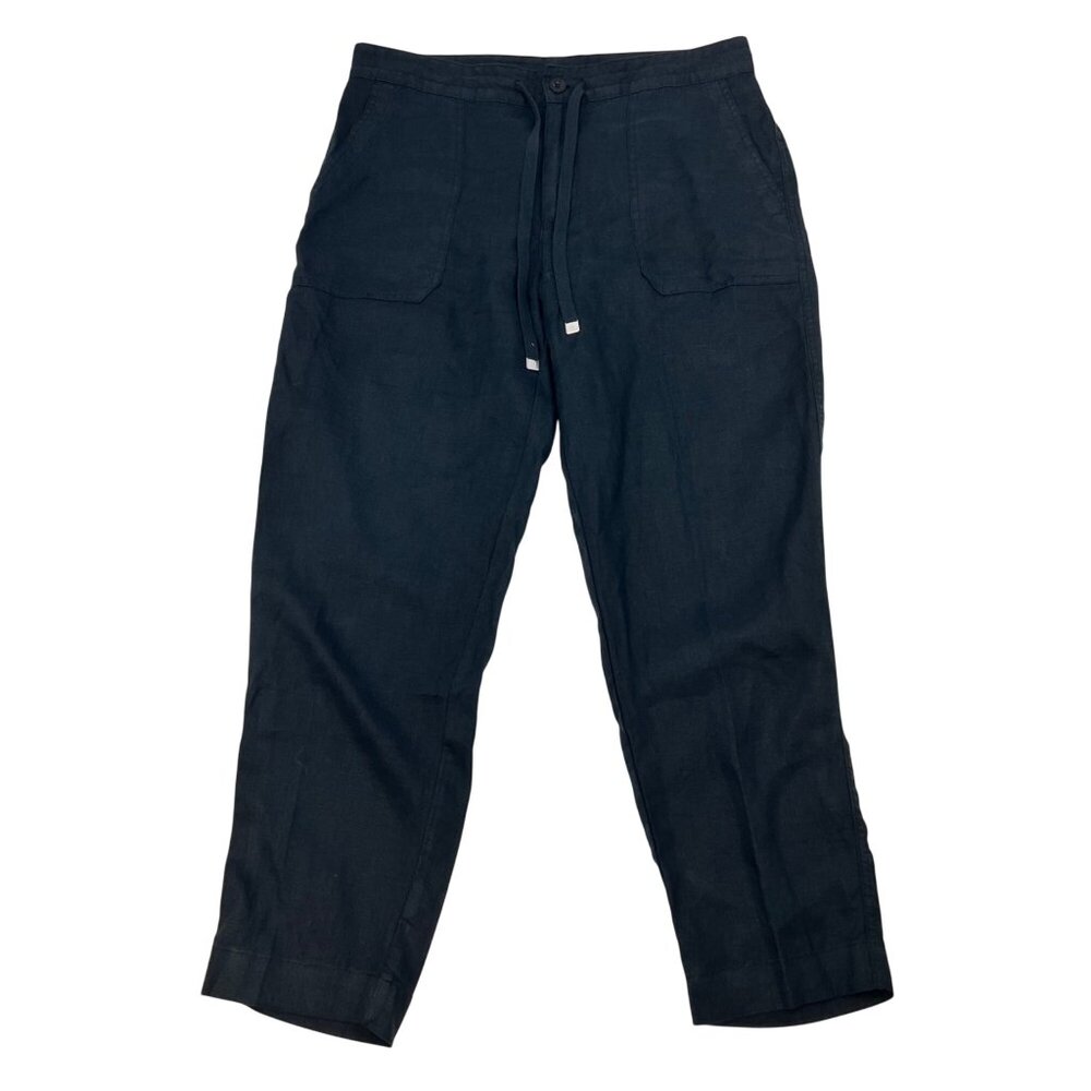 Lauren Ralph Lauren Black Drawstring Linen-Blend Joggers